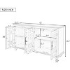 60" Wide Traditional Width Storage Cabinet in White for Living Rooms, Entryways, and Family Rooms - 2 of 4
