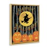 Stupell Industries Happy Halloween Forest Witch Black Framed Floater Canvas Wall Art - 3 of 4
