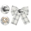 INSPIRE CHIC Women's Plaid Ribbon Checked Pins Bowtie Brooches - 3 of 4