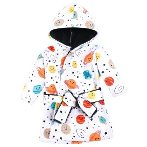 Hudson Baby Mink with Faux Fur Lining Pool and Beach Robe Cover-ups, Happy Planets - 1 of 2