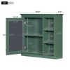 Grungis Wall Mounted Bathroom Storage Cabinet,30'' x28'' Medicine Cabinet with 3 Open Shelves and Mirror,Storage Cabinet for Bathroom - 3 of 4