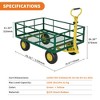Heavy-duty steel cart with versatile 180° swivel handle, removable sides, and 10-inch wheels for use in the kitchen or garden - 2 of 4