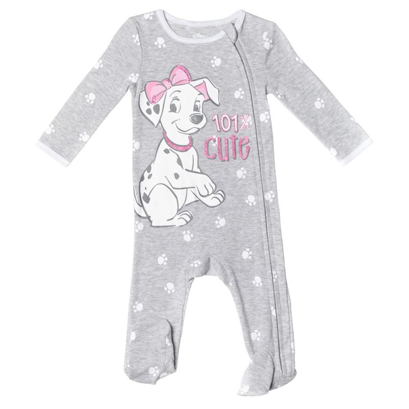 Disney The Aristocats Bambi Baby Girls 3 Pack Zip Up Sleep N' Play Coveralls Newborn to Infant, 5 of 9