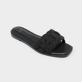 Women's Cali Flip Flop Sandals - Shade & Shore™ Black 12 : Target