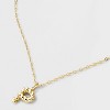 14K Gold Dipped Twisted Bubble Initial Necklace - A New Day™ Gold - 4 of 4