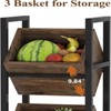 SEVOBAL Racks Multi-Purpose Compact Corner Organizer 3 Tier Vertical Basket Stand Multipurpose Displa for Rooms, Black, 14.57"*11.81"*51.18" - 4 of 4