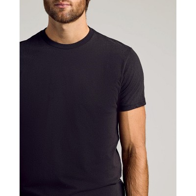 Men's XL Black Cotton Blend Crew Neck Short Sleeve T-Shirt Pack