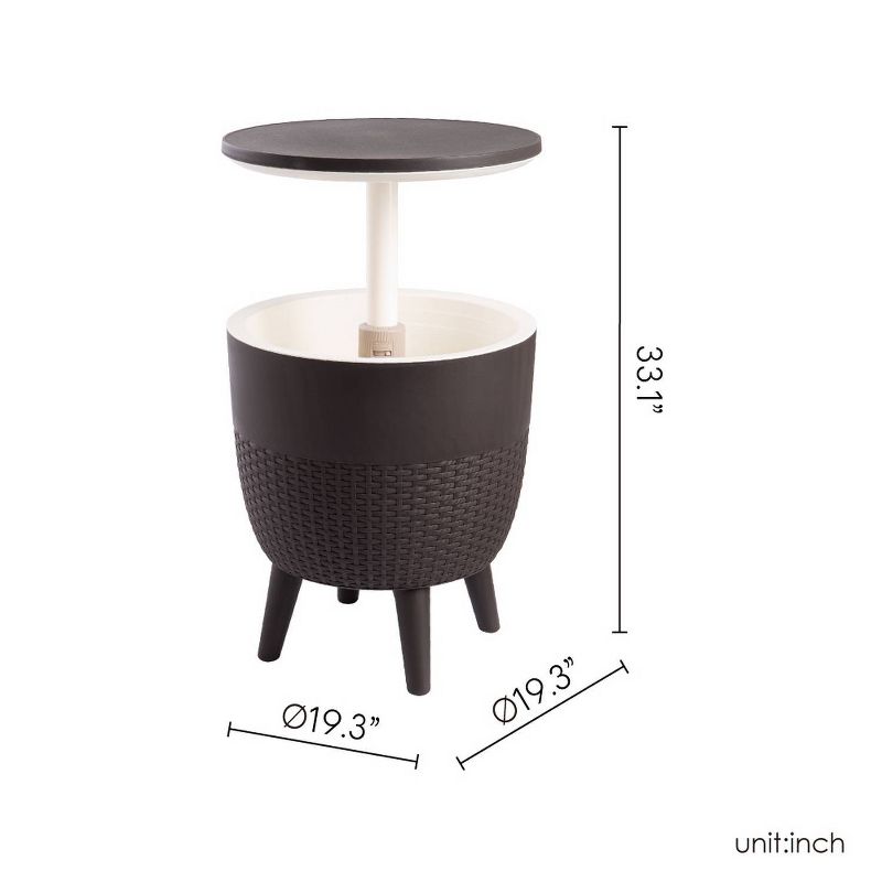 Cancun 2-In-1 Outdoor Side Table, 3 of 4