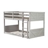 YOOCOZZ Twin over Twin Rubber Wood Bunk Bed with Panelled Headboard,Footboard and Built-in Ladder - 2 of 4