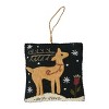 Park Designs Joyful Deer Wool Felt Ornament Set of 4 - 4 of 4