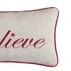 C&F Home "Believe" Cursive Script Cotton Blend Christmas Mini Accent Pillow 10" x 18.5" - 4 of 4