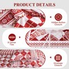 Christmas Plaid Duvet Cover Set, Red and White Reversible Microfiber Bedding with 2 Pillow Cases, Holiday Decorative Comforter Cover Set - 4 of 4