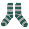 Harry Potter Slytherin Serpent Adult Green & Gray Striped Chenille Crew Socks - 3 of 4