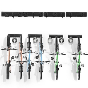 VEVOR Bike Storage Rack, 6 Bike Racks and 5 Helmets Hooks, Wall Mount Bike Storage Hanger, Home & Garage Organizer - 1 of 4