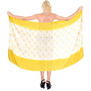 LA LEELA Women's Bikini Beach Wrap Swim Cover Up Swimwear Summer Wraps Swimsuit Beachwear Sarong Coverups Skirts for Women One Size Gold,Polka Dots - 1 of 4