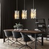 VYNXARIA 4 - Inch Chrome Modern Crystal Prism Ceiling Lights, 3 - Pack Adjustable Hanging Pendant Lamps - 4 of 4