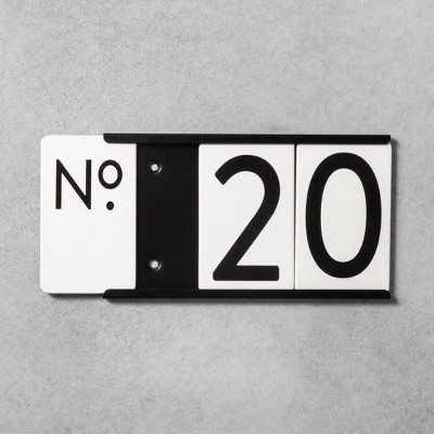 House Numbers Mounting Plate Black 3 Spaces - Hearth & Hand™ with Magnolia