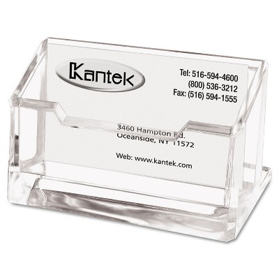 Kantek Acrylic Business Card Holder Capacity 80 Cards Clear AD30