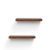 SEVOBAL Decorative Bookshelf Floating Shelves Wall Wood Decor Storage Shelves Wall Mounted Shelf Storage Hanging Shelf, Brown, 31.5"*1.46"*9.25" - 3 of 4