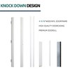 36 x 80 Fiberglass Entry Door with Brickmould, 4-Lite Frosted Glass - Contemporary Style for Home's Front Entrance - 4 of 4