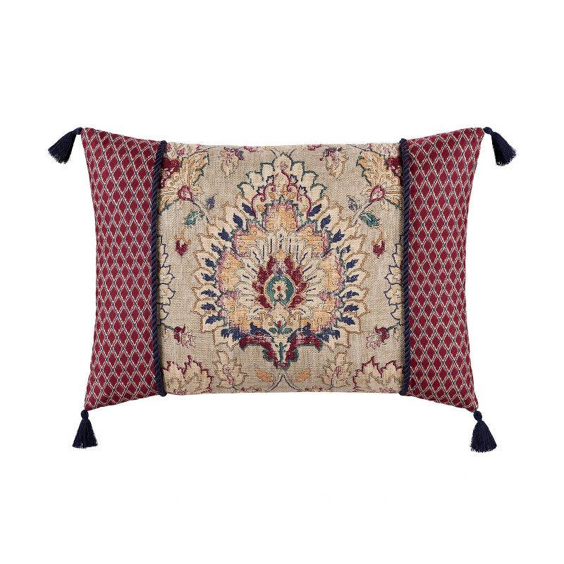 Waverly 14&#34;x20&#34; Castleford Damask Decorative Throw Pillow, 1 of 5