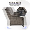 POCASSY 52" Wide Outdoor Loveseat, Rocking Glider All Weather Wicker Patio Gliding Loveseat with Deep Seat for Porch Balcony and Backyard - 4 of 4