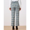 INSPIRE CHIC Women's Plaid Elastic Waist Casual Work Office Long Pants - 4 of 4