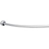 Home Mart Goods Silver Metal Shower Curtain Curved Rod Rust Resistant Non-Slip - 40"-64" - 3 of 4