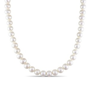 EVERLY JEWELRY | 14k Yellow Gold 7-7.5mm Freshwater Cultured Pearl Strand Necklace, 18 inc - 1 of 4
