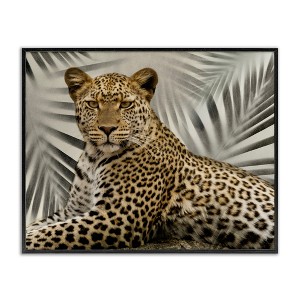 Stupell Industries Leopard with Palm Fronds, 14" x 11" - 1 of 4