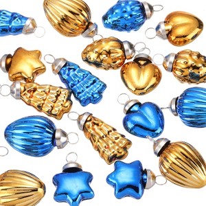 Unique Bargains Glass Decorative Hanging Tree Ornament Balls 1"-1.5" 75 Pcs - 1 of 4