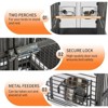 Karl Home 65-inch Wrought Iron Large Rolling Bird Cage with Play Top and Stand - 4 of 4