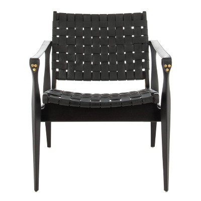 target black leather chair