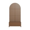 PexFix 72 in. H x 35 in. W Brown Metal Arch Wall Planter Box with Trellis for Climbing Plants - 3 of 4