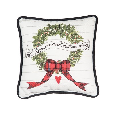 C&F Home Let Heaven Sing Wreath Petite 8" x 12" Pillow