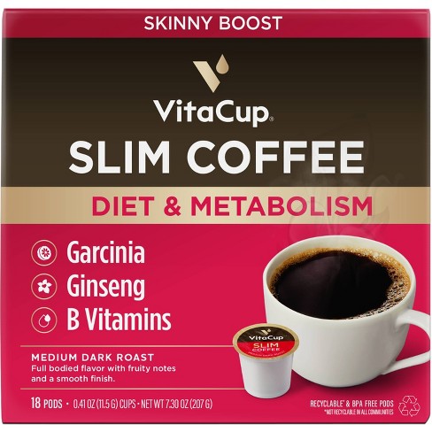 VitaCup Slim Diet & Metabolism Medium Roast Coffee - Single Serve Pods - 18ct - image 1 of 4