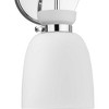 Progress Lighting Lexie 1-Light Vanity Light, Steel, Polished Chrome, Opal Glass Shade, Damp Rated - 4 of 4