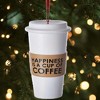 Kurt Adler Resin Ornament for Christmas Tree, Cup of Coffee - 3 of 3