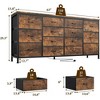 Acekool 14 Drawer Dresser TV Stand with Power Outlet, 63 Inch Fabric Entertainment Center for 65-75 Inch TV, Storage for Bedroom & Living Room - 2 of 4