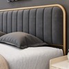 Whizmax Three Size Upholstered Velvet Metal Bed Frame with Tufted Headboard, Modern Platform Bed Frame No Box Spring Needed, Easy Assembly - 4 of 4
