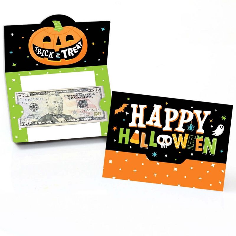 Big Dot of Happiness Jack-O'-Lantern Halloween - Kids Halloween Party Money and Gift Card Holders - Set of 8, 1 of 5