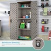 Suncast Tall 72" Resin Storage Cabinet with Double-Wall Construction, Platinum - 3 of 4