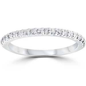 Pompeii3 Diamond Wedding Ring 10k White Gold - 1 of 4