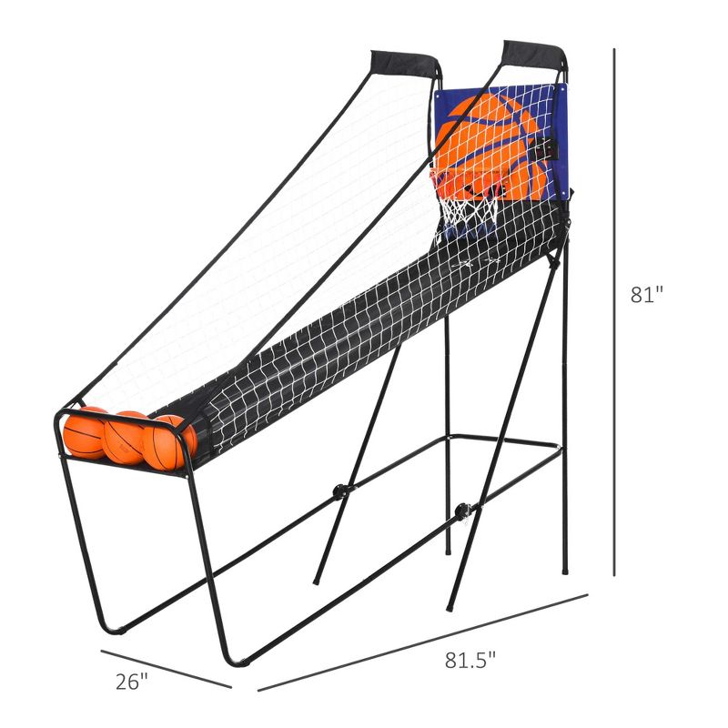 Soozier Basketball Shooting Arcade Game with Folding Design and Electronic Scoring, 5 of 9