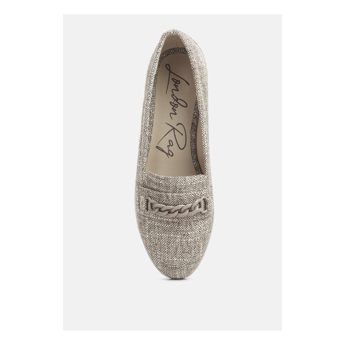 Женские туфли London Rag Womens Abeera Chain Embellished Loafers 8 — фото 4