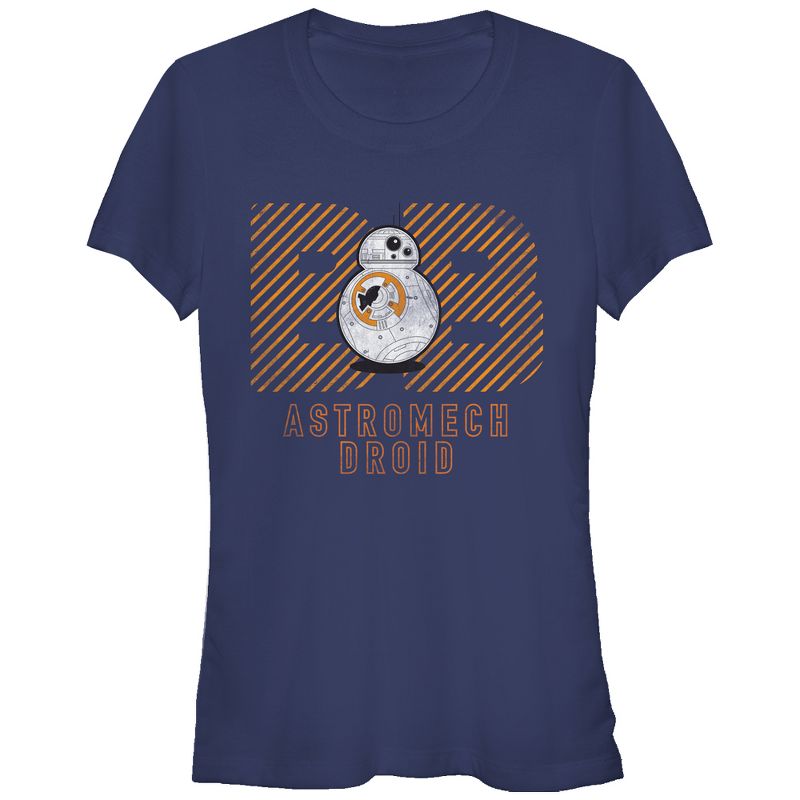 Juniors Womens Star Wars The Force Awakens BB-8 Astromech Droid Distressed T-Shirt, 1 of 4