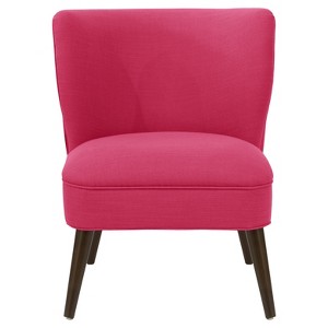 Lena Armless Pleated Chair Fuchsia Linen - Cloth & Co., Fuschia Linen