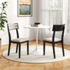 Tangkula Modern Dining Chairs Set of 4 w/Tilt Backrest Rubber Wood Legs Soft Padded Seat - 3 of 4