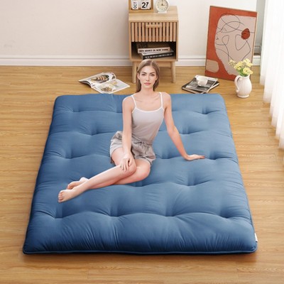 Futon Mattress Japanese Floor Mattress, Tatami Mat Foldable Floor Bed,Roll Up Mattress Camping Sleeping Pad for Dorm RV Travel, Adults Kids