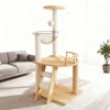 Aortzio 41.3"H Wooden Cat Tree Tower,Cat Condo with Scratching Posts&Acrylic Hammock - 3 of 4